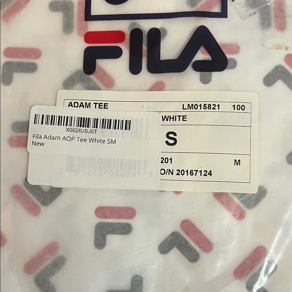 Fila White Tee with Red and Black Accents - Picture 3 of 5